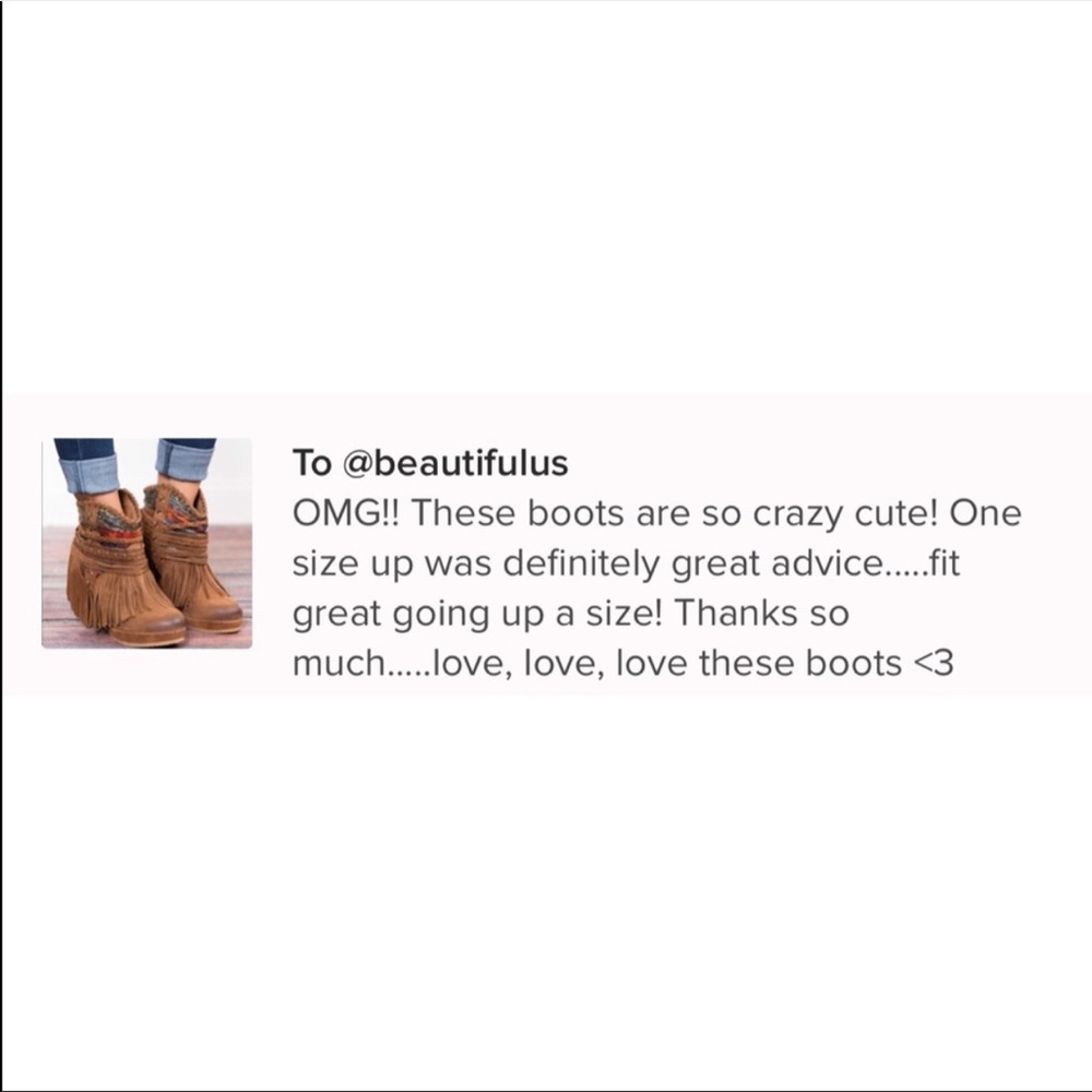 Tan Braided Stitched Boho Fringe Ankle Booties - Picture 6 of 6